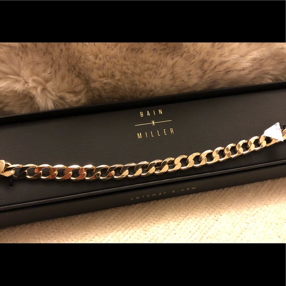 Bain Miller Other - NWT Bain Miller Brass Curb Cuban Link Bracelet